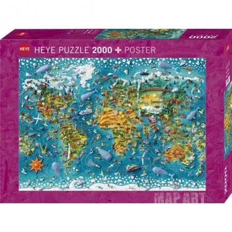 Puzzle 2000 pzs. Map Art, Miniature World