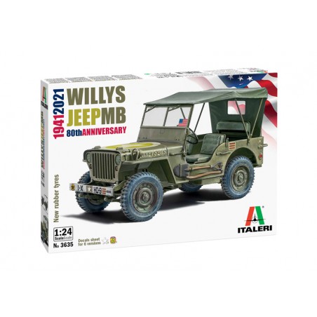 MODELO 1:24 WILLYS JEEP MB (80th Anniv.)