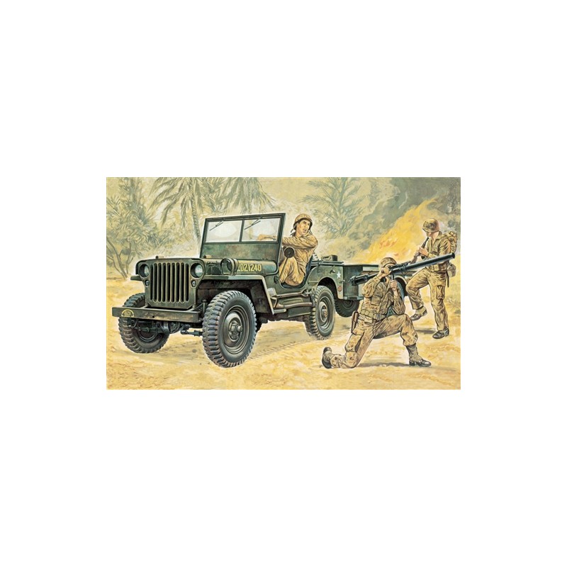 MODELO 1:35 JEEP WILLYS MB (with trailer)