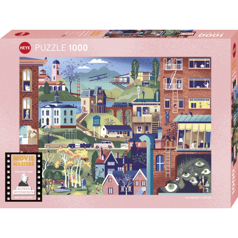 Puzzle 1000 pzs. Movie Masters, Hitchcock Films