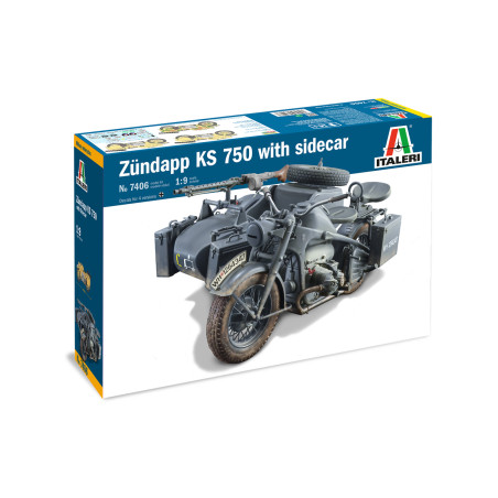 MODELO 1:9 ZUNDAPP KS 750 with Side Car