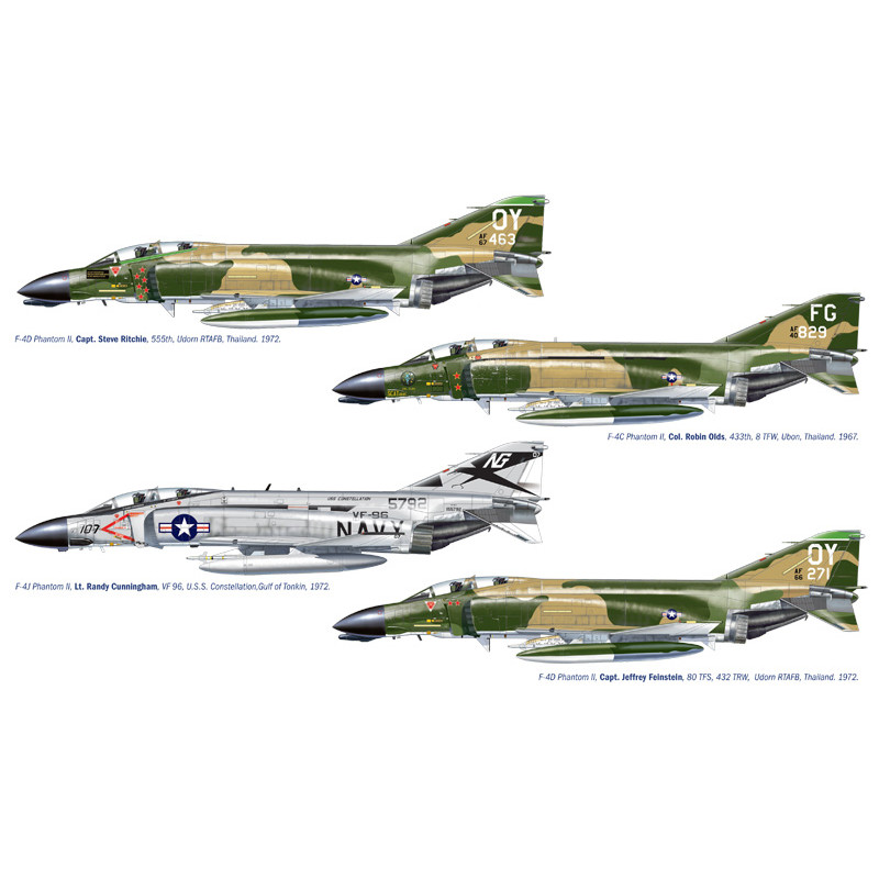 MODELO 1:72 F-4 PHANTOM "VIETNAM ACES"