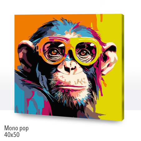 KIT PAINT BY NUMBERS MONO POP 40X40