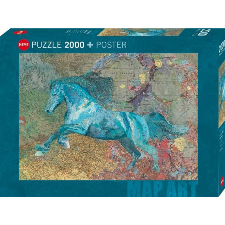 Puzzle 2000 pzs. Map Art, Map Horse