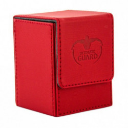 FLIP DECK CASE 100+ STANDARD SIZE XENO SKIN ROJO