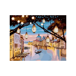 KIT PAINT BY NUMBERS FESTIVAL DE LUCES EN VENECIA 40X50