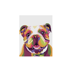 KIT PAINT BY NUMBERS PERRO BULLDOG CHICO 30X40