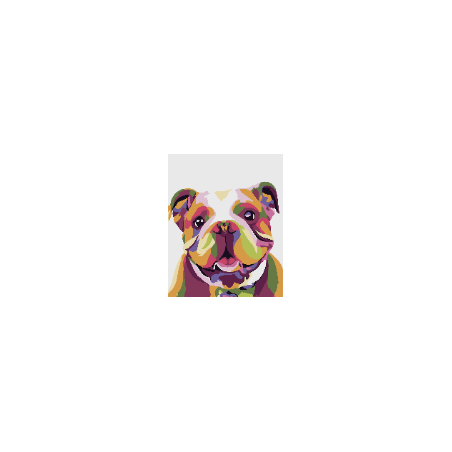 KIT PAINT BY NUMBERS PERRO BULLDOG CHICO 30X40