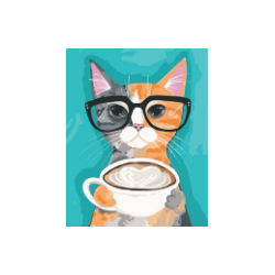 KIT PAINT BY NUMBERS GATO CON LECHESITA 30X40