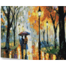 KIT DIAMOND PAINTING CON BASTIDOR RECUERDO DORADO 30x40