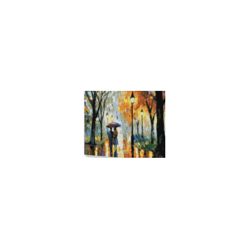 KIT DIAMOND PAINTING CON BASTIDOR RECUERDO DORADO 30x40