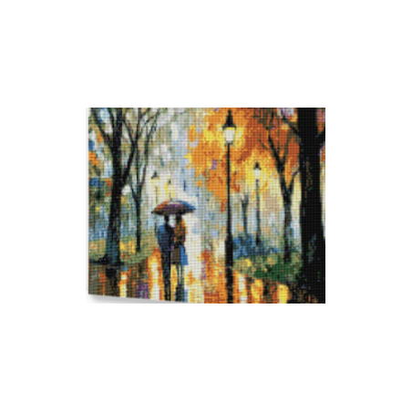 KIT DIAMOND PAINTING CON BASTIDOR RECUERDO DORADO 30x40