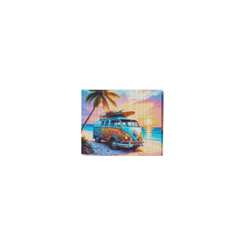KIT DIAMOND PAINTING CON BASTIDOR AVENTURA TROPICAL 30X40