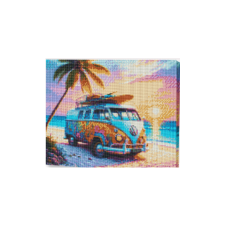KIT DIAMOND PAINTING CON BASTIDOR AVENTURA TROPICAL 30X40