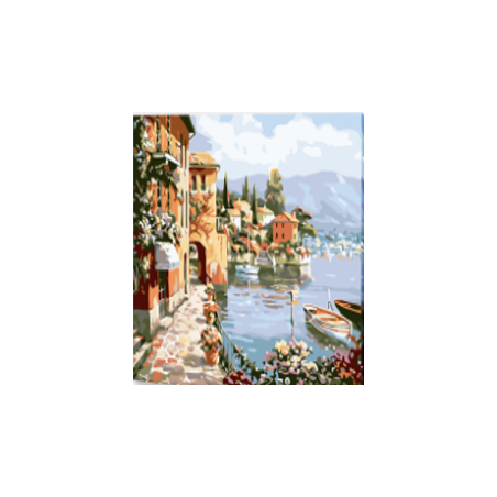 KIT PAINT BY NUMBERS VILLA AL LADO DEL MAR - ITALIA 50X65