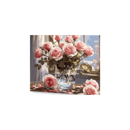KIT PAINT BY NUMBERS CON BASTIDOR ROSAS ETERNAS 40X50