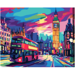 KIT PAINT BY NUMBERS CON BASTIDOR LONDON POP 40X50