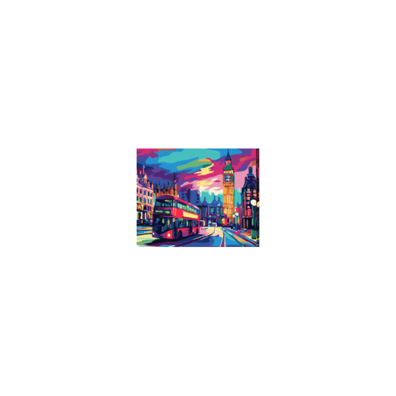 KIT PAINT BY NUMBERS CON BASTIDOR LONDON POP 40X50