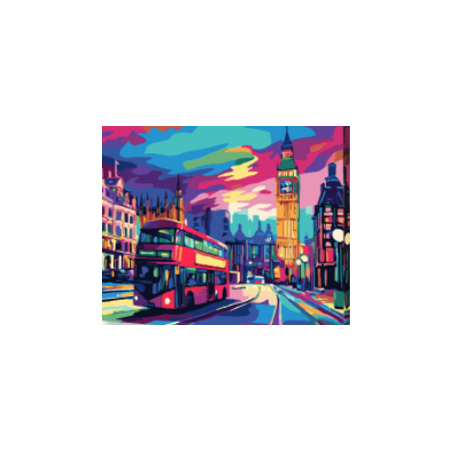 KIT PAINT BY NUMBERS CON BASTIDOR LONDON POP 40X50