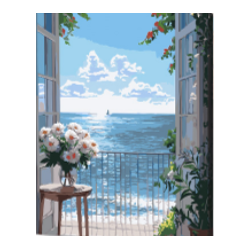 KIT PAINT BY NUMBERS HORIZONTE SERENO 40X50