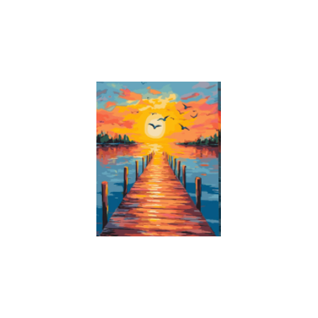 KIT PAINT BY NUMBERS CON BASTIDOR CAMINO AL SOL 40X50