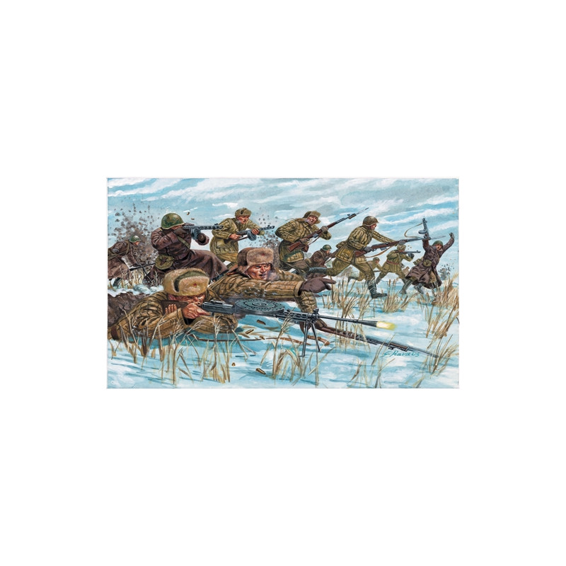 MODELO 1:72 WWII-RUSSIAN INFANTRY (WINTER UNIF)