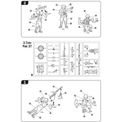 MODELO 1:72 GERMAN GUNS SET: PAK35-PAK40-FLAK38