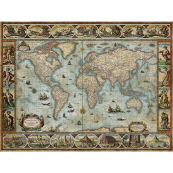 Puzzle 1500 pzs. Map Art, Willem Blaeu World