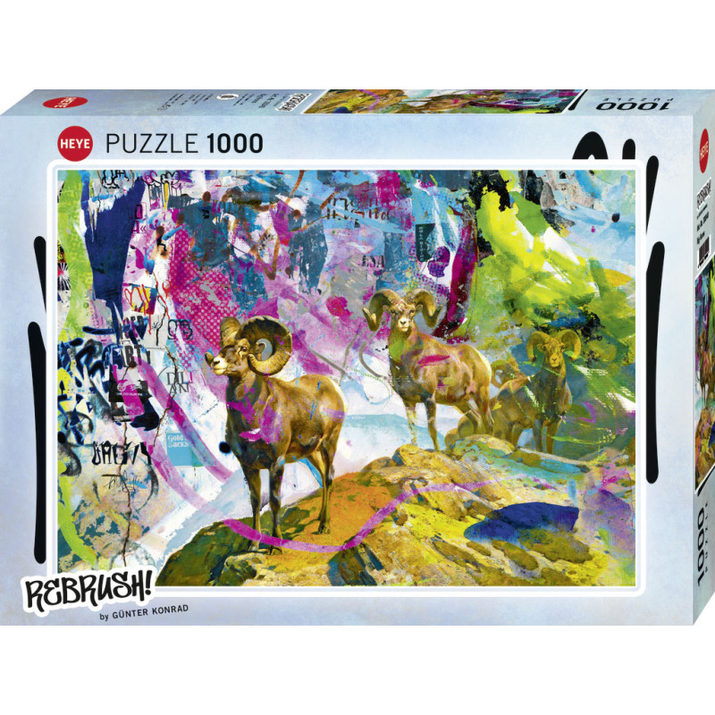 Puzzle 1000 pzs. Rebrush!, Big Horns