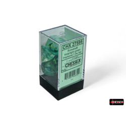 SET DE 7 DADOS BOREALIS KELP C/ VERDE CLARO LUMINOSO