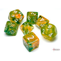 SET DE 7 DADOS NEBULA SPRING C/ BLANCO BRILLANTE