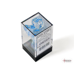 SET DE 7 DADOS BOREALIS ICICLE C/ CELESTE LUMINOSO
