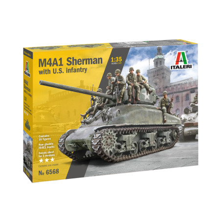 MODELO 1:35 M4A1 SHERMAN wiith infantry