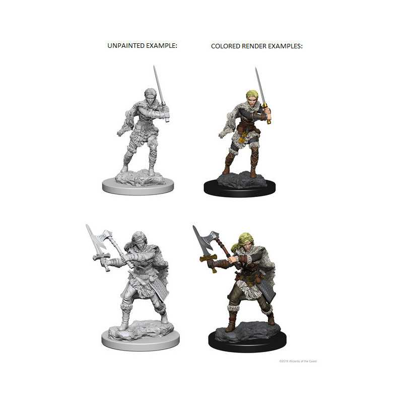 MINIATURAS D&D: HUMAN FEMALE BARBARIAN