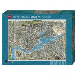 Puzzle 2000 pzs. Map Art, City of Pop