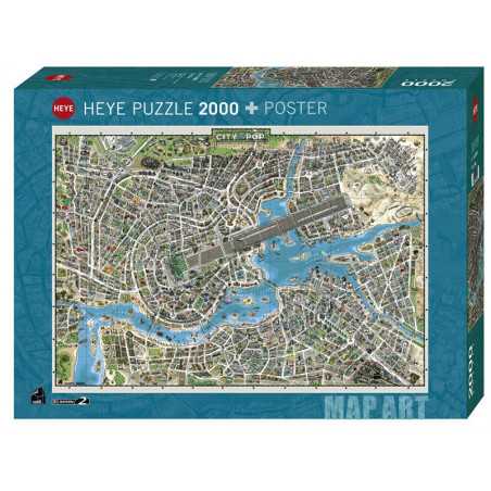 Puzzle 2000 pzs. Map Art, City of Pop