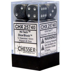 SET DE 12 DADOS D6 16MM MOTEADOS HI-TECH