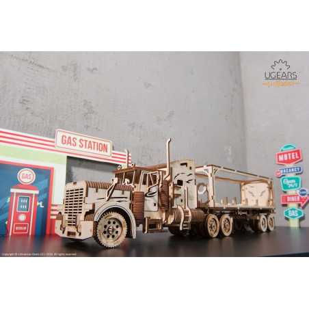 UGEARS VM-03 Rimorchio Per Camion In Legno Da Costruire – Modellino Fai-da-te Senza Colla – 138 Pezzi