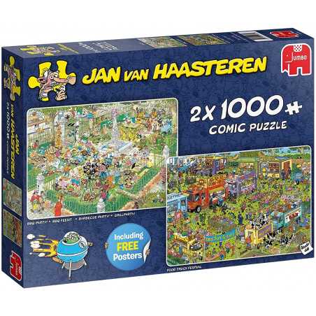 Puzzle 2x1000 pzs. Jan van Haasteren, Food Festival