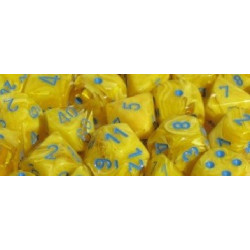SET DE 7 DADOS VORTEX AMARILLO C/AZUL