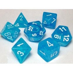 SET DE 7 DADOS CIRRUS AZUL C/BLANCO